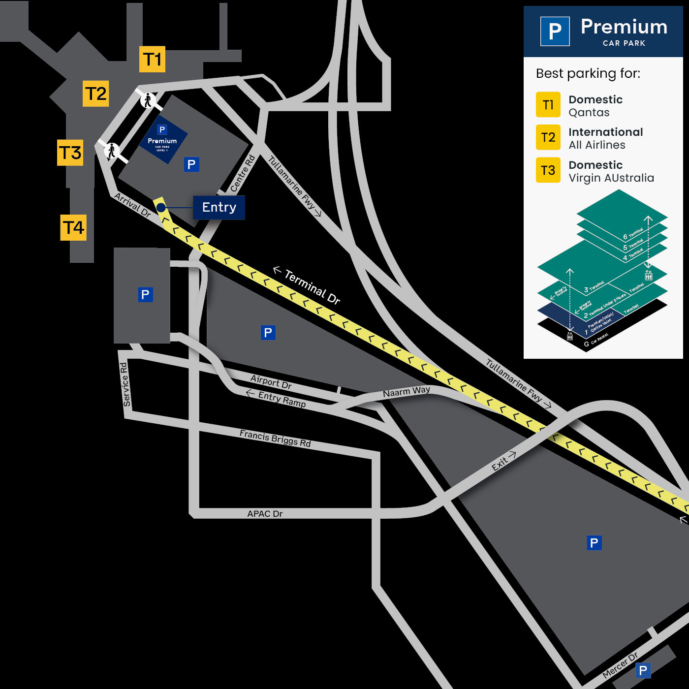 Melbourne Airport Terminal 4 Car Park parking.melbourneairport.com.au